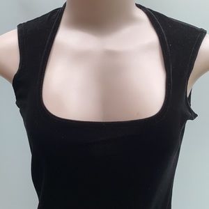 Frazier Lawrence black velvet‎ sleeveless top. made in the USA stunning